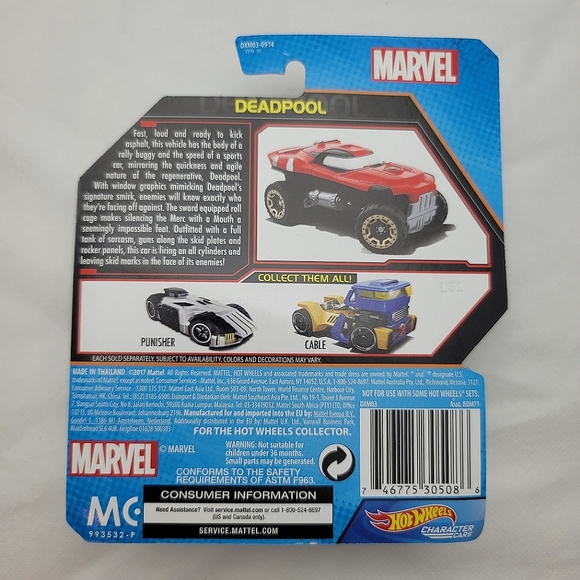 Hot Wheels Marvel Deadpool - Picture 2 of 2